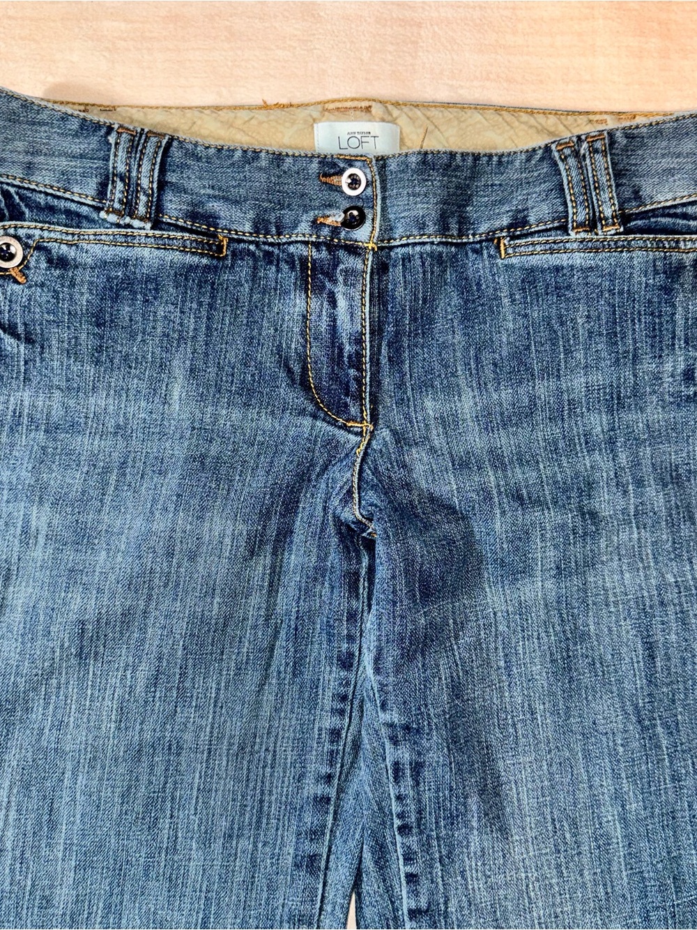 LOFT Blue Cropped Wide-Leg Jeans - Picture 6 of 16
